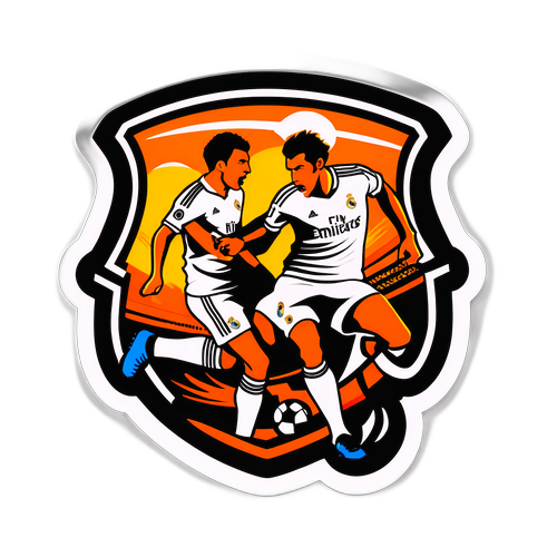 עיצוב מדבקה קרב עז בין ריאל מדריד ולנסיה