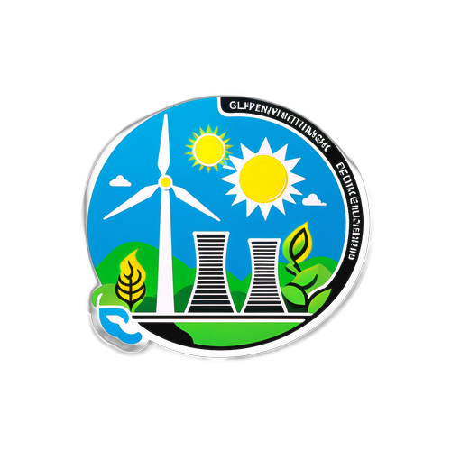 Сучасний стильний наліпка з енергозберігаючими проектами Слав'янської ТЕС