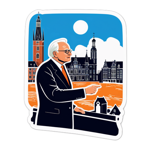 Sticker van Frans Grapperhaus met iconische locaties van Nederland