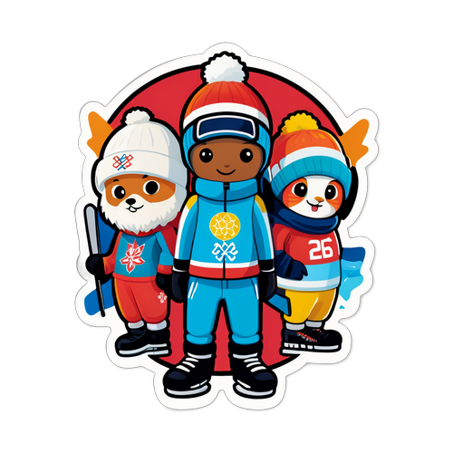 Sticker ya Michezo ya Barafu ya Majira ya Mchana