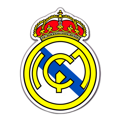Sticker mit Real Madrid-Logo und Mallorca-Wappen