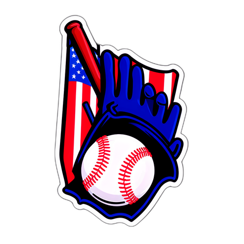 美國職棒聯盟（MLB）棒球手套與棒球貼紙