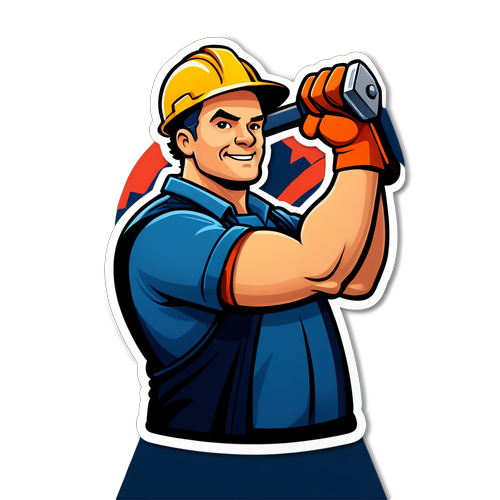 Motivationssticker für den Tag der Arbeit