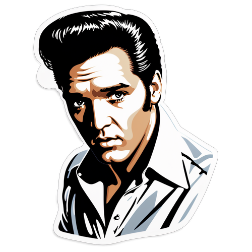 Klasszikus Elvis Presley kép retro hatással