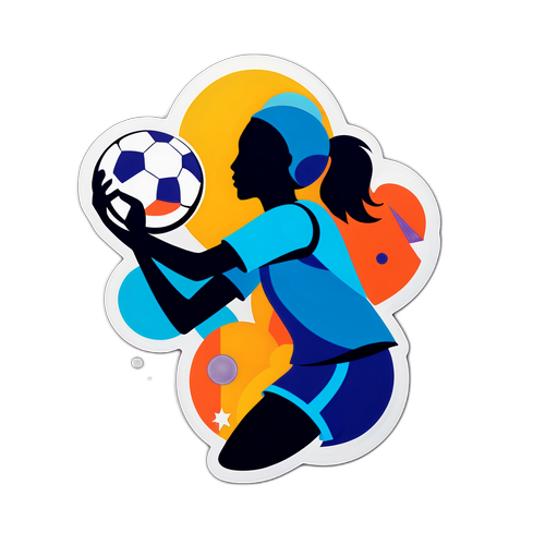 Minimalist klistremerke av VM Håndball Kvinner