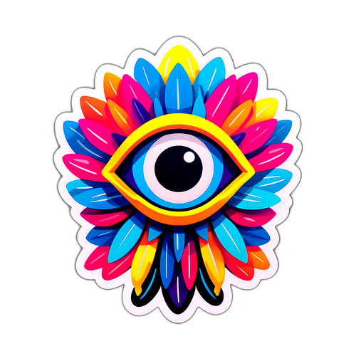 Farverig øje design