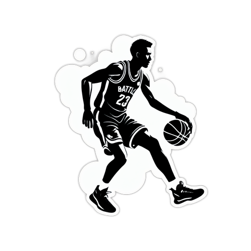 Minimalist Sticker ng Silweta ni Matas Buzelis