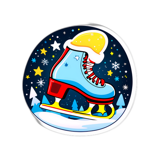 Livlig skøytesticker