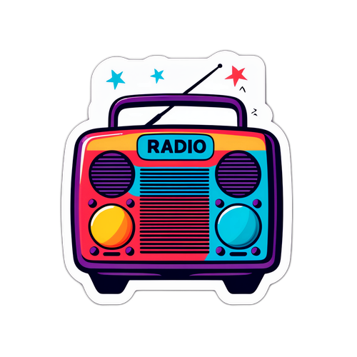 Retro Radio Sticker