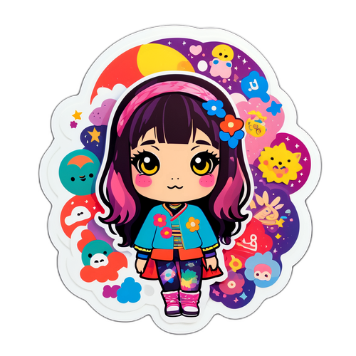 カヨ・ノロのユニークなキャラクターをテーマにしたステッカー
