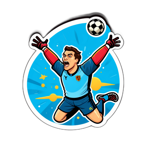 Thẻ dán thủ môn cứu bóng hài hước