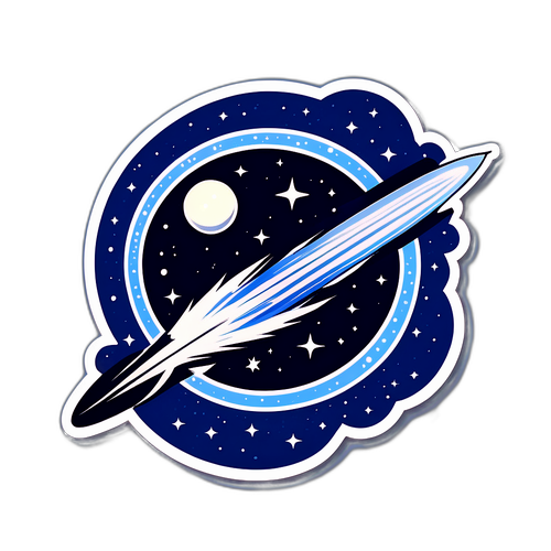 Cometa em Movimento no Céu Estrelado