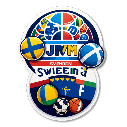 JVM Sverige Finland 2025 Festlig Sticker