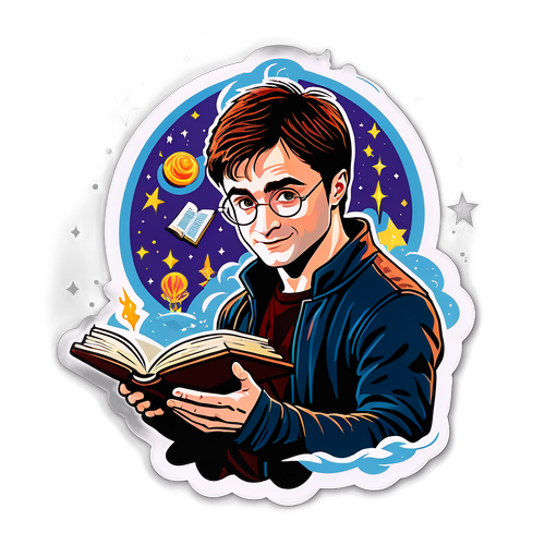 Autocollant de Daniel Radcliffe dans une scène magique