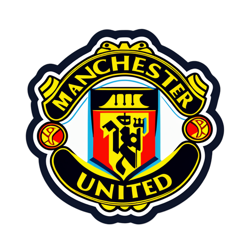 Retro Manchester United-logotyp klistermärke