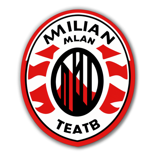 O Sticker Imperdível do Milan: Vermelho e Preto em Grande Estilo!