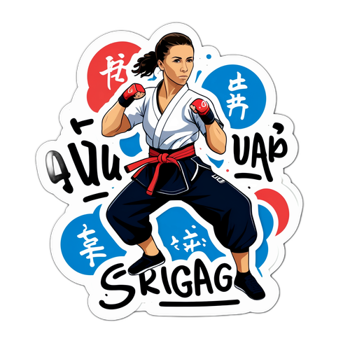 Adrianna Jędrzejczyk w pozie sztuk walki