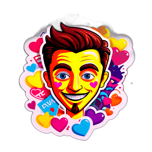 Adesivo che celebra la personalità di Flavio