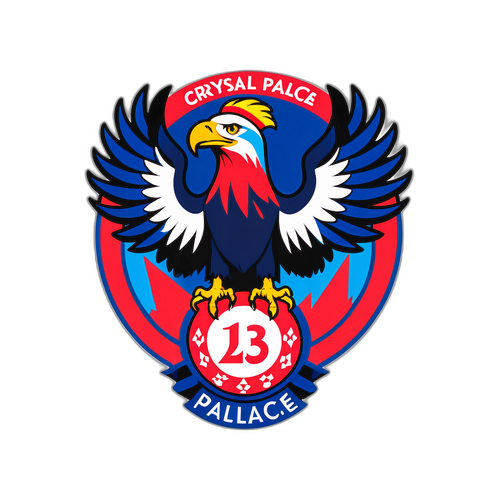 Μινιμαλιστικό αυτοκόλλητο με το έμβλημα της Crystal Palace