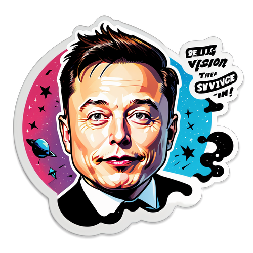 Comic Design mit einem witzigen Zitat von Elon Musk