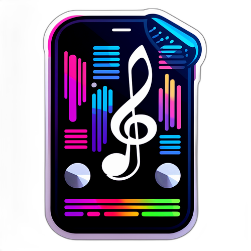 Sticker Moderno iPhone 17 e Musica