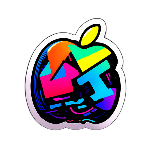 Sticker Colorido de PlayStation y Apple TV
