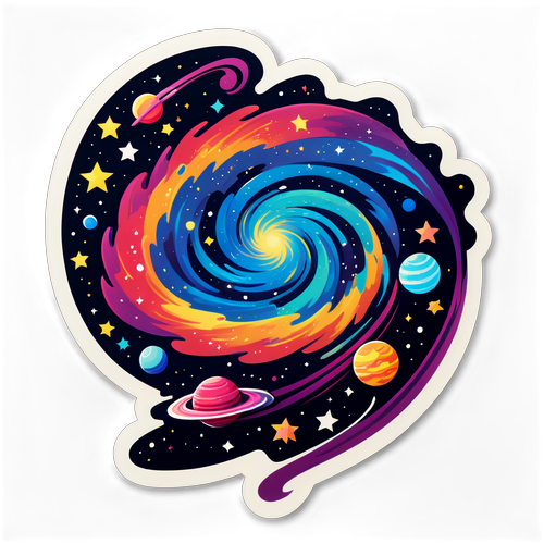 A Journey Through the Stars: Unveiling the Cosmic Galaxy Sticker That Will Ignite Your Imagination!