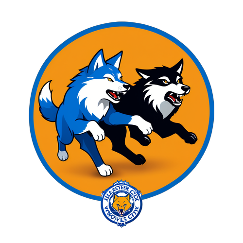 Pemadangan Penuh Aksi Logo Leicester City dan Wolves