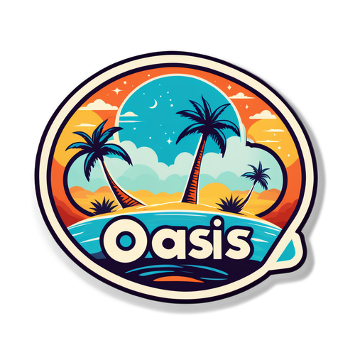 Oasis-Magi: Stickerdesign som Tar dig Tillbaka i Tiden!