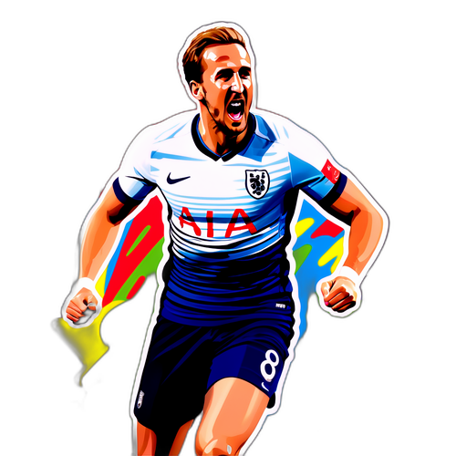 Stiker Gaya Potret Harry Kane dalam Aksi