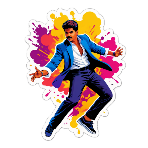 Stiker Aktor Vijay yang Berani