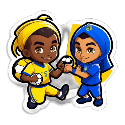 Sticker ng Tug-of-War sa Football ng Al-Ittihad at Al-Nassr