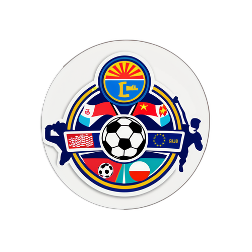 Sticker cu atmosfera unui meci de fotbal