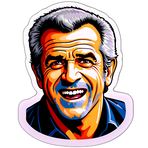 Zabawny naklejka Mel Gibsona