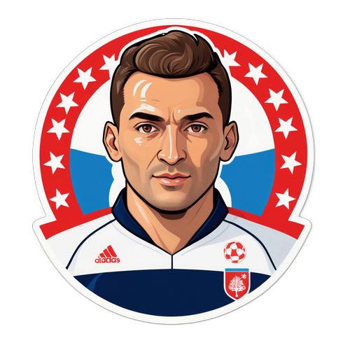 Sticker cu Florin Prunea în stil sportiv