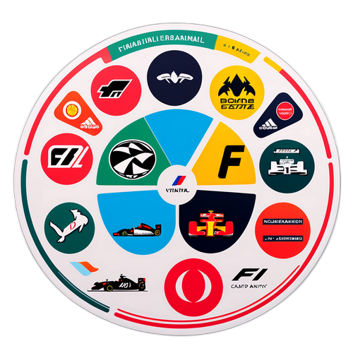 Infograficzna naklejka z klasyfikacją F1