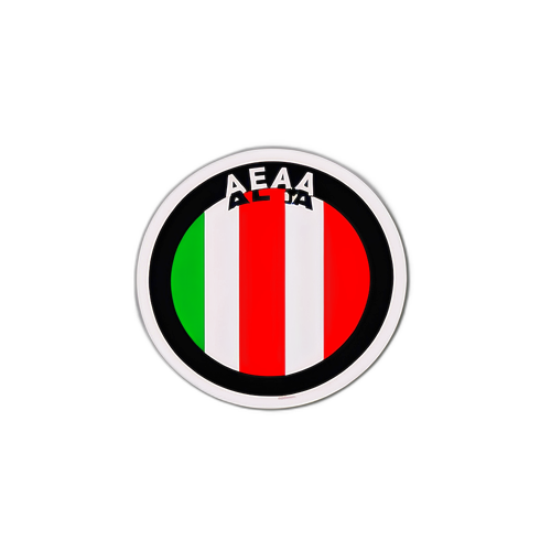 Наклейка у формі футбольного м'яча з написом "Serie A"