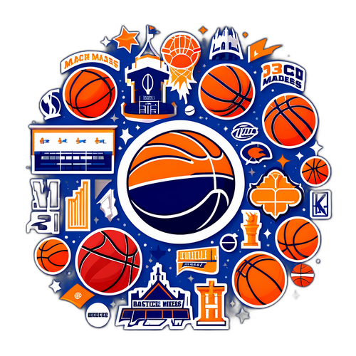 March Madness Basketball Collage