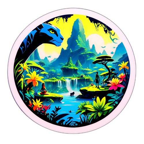 Sticker panoramic din lumea captivantă a Avatar
