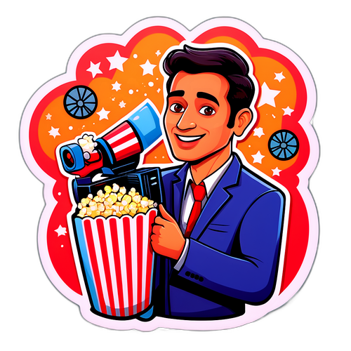 फन कार्टून स्टाइल स्टिकर - तरण आदर्श