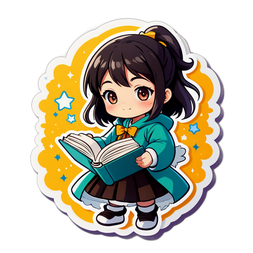 サイン入り本を持つキャラクター