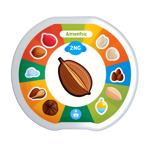 Атмосферная наклейка с орехом