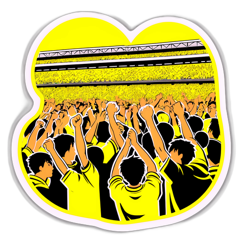 熱狂的なカシワ・レイソルファンの応援シーン