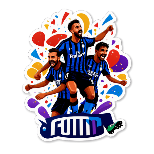 Stiker Perayaan Pemain Inter Milan