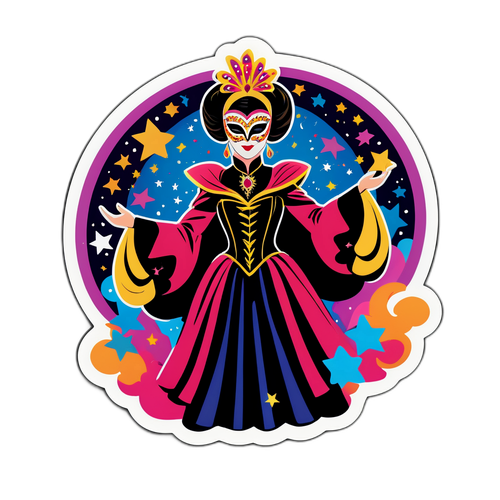 Sticker van Dramatische Theatrale Kostuum