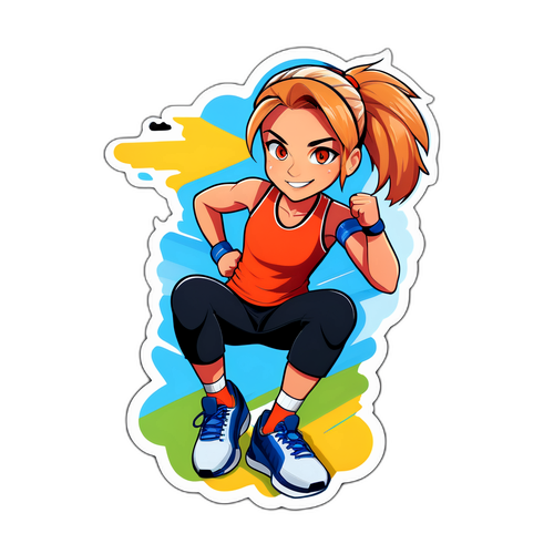 Sportovní samolepka s motivacním citátem