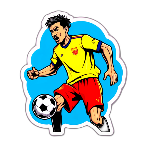 Sticker af Pedri i dribbling
