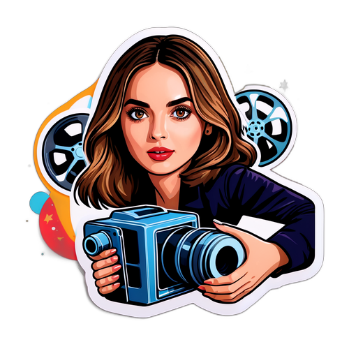 Glamouröse Filmikone Ana de Armas Aufkleber