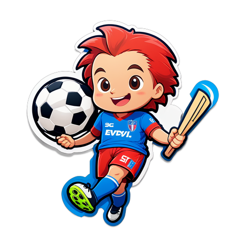 Sticker Kartun Mascot Mesra Heidenheim dan SV Elversberg