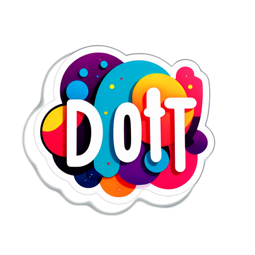 Minimalist Klistermærke med 'dot'